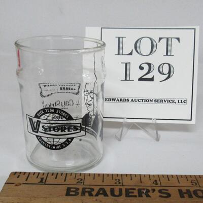 Neat Vintage Advertising Tumbler V Stores USA Country Stores. Read description for more info. 