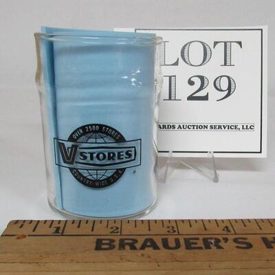 Neat Vintage Advertising Tumbler V Stores USA Country Stores. Read description for more info. 