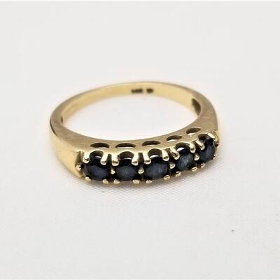 Lot #49  14kt Yellow Gold & Sapphire Ring