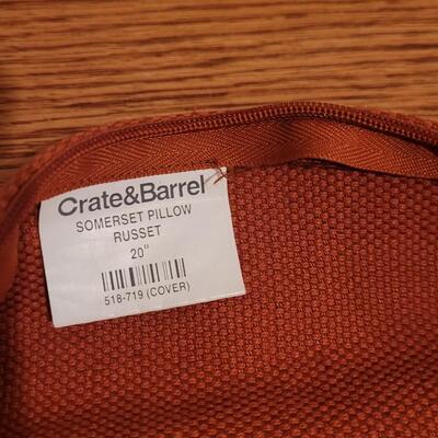 Lot 315: Crate & Barrel 20" Russet Pillowcase 