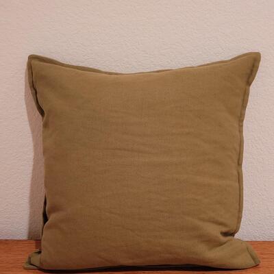 Lot 318: Crate & Barrel 20" Sage Pillow 