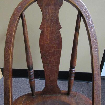 Antique Child's Chair With Hand Painted Design