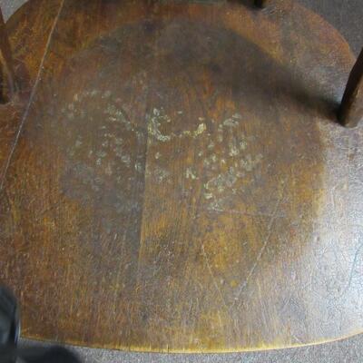 Antique Child's Chair With Hand Painted Design