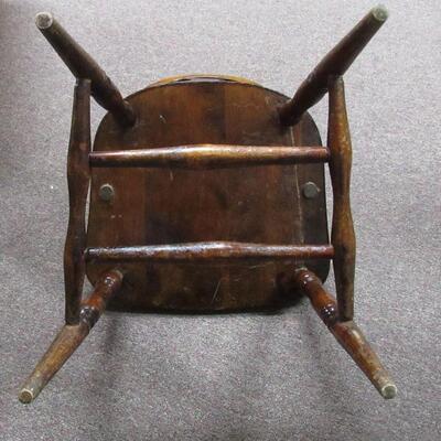 Antique Child's Chair With Hand Painted Design