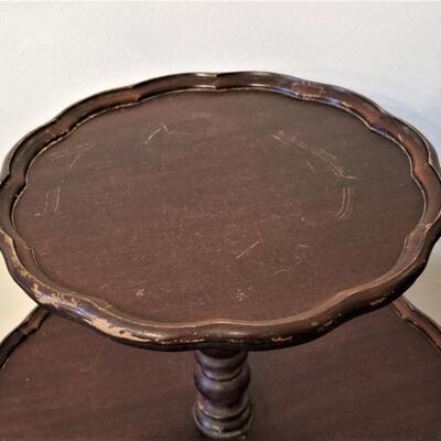 Lot #52  Vintage Three Tier Pie Crust Table