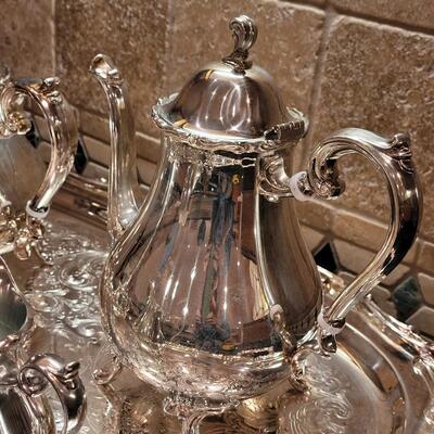 Lot 328: Leonard's Silverplate Tea Set 