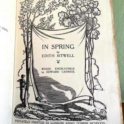 LOT 21 - SIGNED - In Spring - Edith Sitwell - Engravings by Edward Carrick