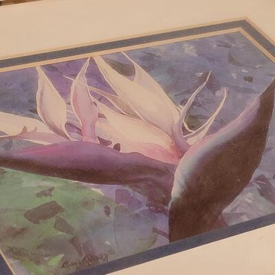 Lot 336: Carli Oliver White Bird in Paradise Print