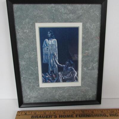 Contemporary Native American Framed Picture About 11" Tall