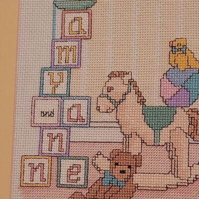 Lot 348: Baby Deco Needlepoint 