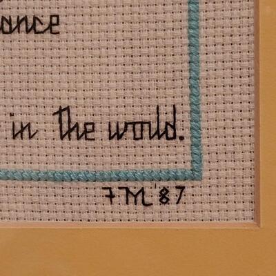 Lot 348: Baby Deco Needlepoint 