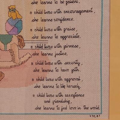 Lot 348: Baby Deco Needlepoint 