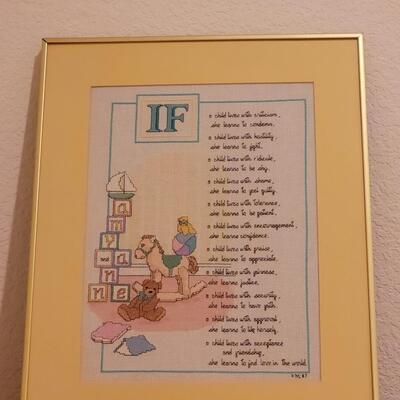 Lot 348: Baby Deco Needlepoint 