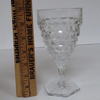 Fostoria American Nappy and Tall Goblet