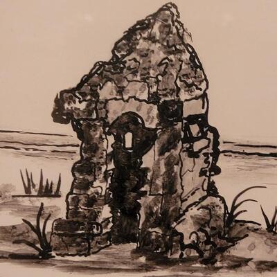 Lot 351: Initialed Guam Artwork 