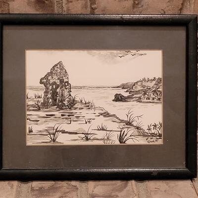 Lot 351: Initialed Guam Artwork 