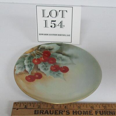Vintage Bavarian Plate, Artist Signed Leona Bowley, Thomas Bavaria