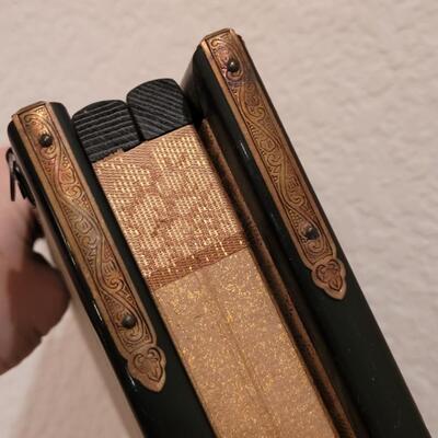 Lot 352: Painted Silk Screen with clips