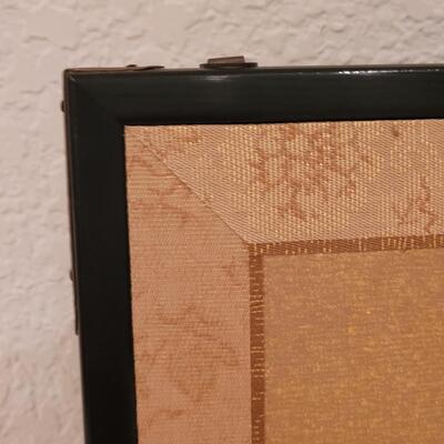 Lot 352: Painted Silk Screen with clips