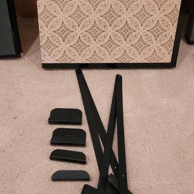 Lot 353: Silk Painted Screen with Clips