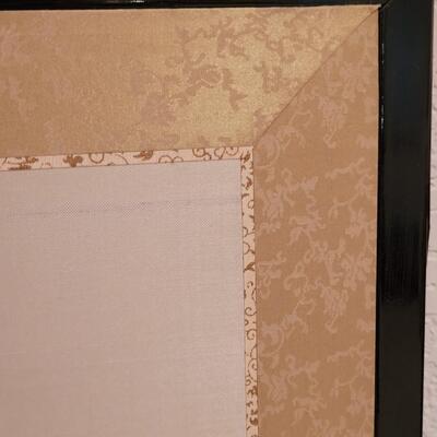 Lot 353: Silk Painted Screen with Clips