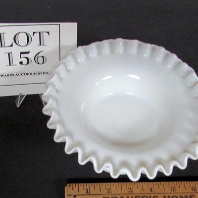 Westmoreland Milk Glass Compote Bramble Pattern