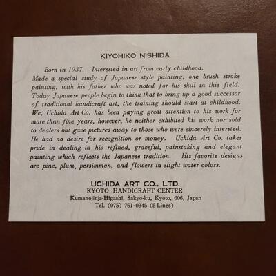 Lot 356: Hand Painted Panel by KIYOHIKO NISHIDA