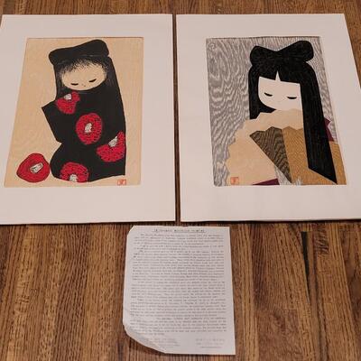 Lot 358: (2) Japanese Woodblocks