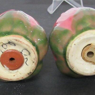 Franciscan Desert Rose Salt and Pepper Rose Shaped Unmarked