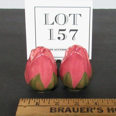 Franciscan Desert Rose Salt and Pepper Rose Shaped Unmarked