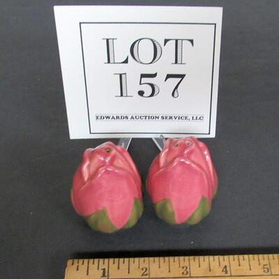 Franciscan Desert Rose Salt and Pepper Rose Shaped Unmarked