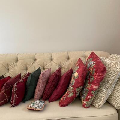 #148 Collection of 13 Throw Pillows 