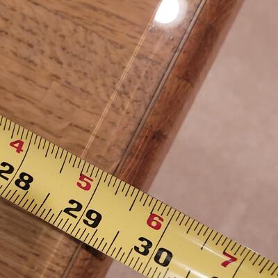 Lot 365: Mid Century Modern Beveled Glass Top Table (Hollow base)