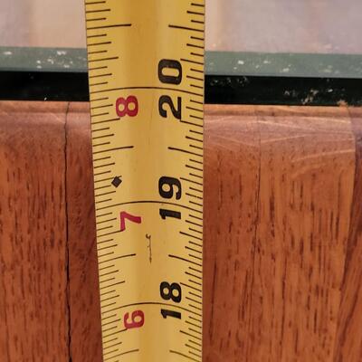 Lot 365: Mid Century Modern Beveled Glass Top Table (Hollow base)