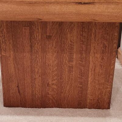 Lot 365: Mid Century Modern Beveled Glass Top Table (Hollow base)