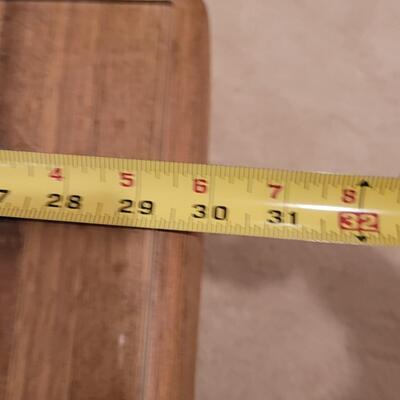 Lot 366: Mid Century Modern Side Table (Hollow base---glass not Beveled on this one)