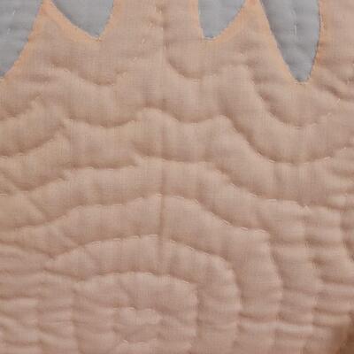 Lot 367: (2) Hawaiian Quilted Blue & Pink Back Pillows (have some discoloration)