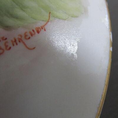 Vintage Dresser Box, Lined, Floral Cover Signed Liz Behrendt.  Read description.