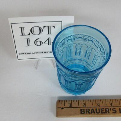 Nice Blue Pressed Glass Tumbler