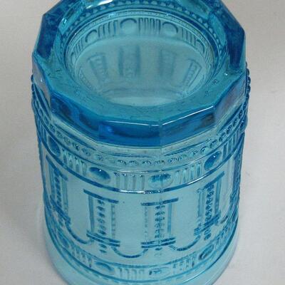 Nice Blue Pressed Glass Tumbler