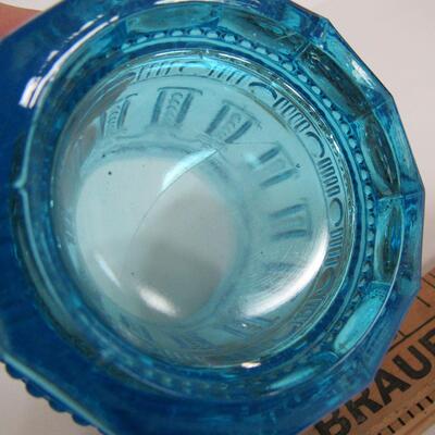 Nice Blue Pressed Glass Tumbler