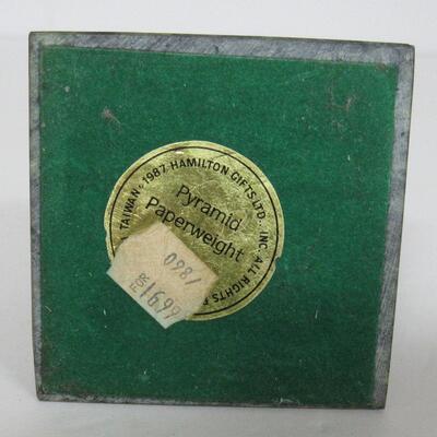 Neat Stone Pyramid Paperweight