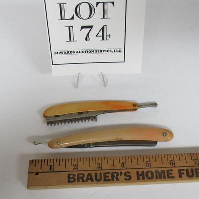 2 Vintage Straight Razors, One Pat May 1907