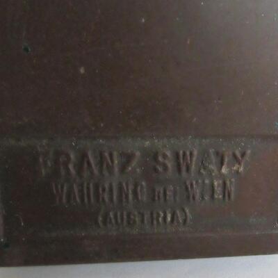 Vintage Austria Straight Razor Sharpening Stone Franz Swaty, Wahring Bei Wein