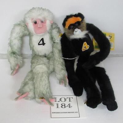 Two Title Town Chimps #4 Plush Monkeys, Dada and Akina, Wild Republic