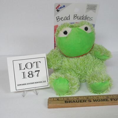 Unused Bead Buddies Frog Aroma Therapy Microwavable and Freezable Plush