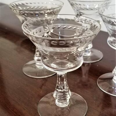 Lot #53  Set of 4 vintage Crystal Goblets