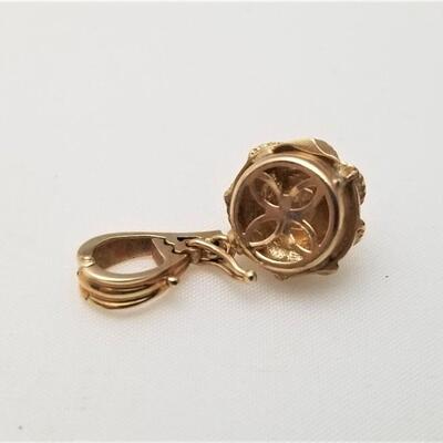 Lot #55  14kt Gold Enhancer with Cultured Pearl