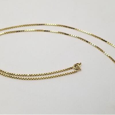 Lot #61  14kt Yellow Gold Box Chain - 20 inches