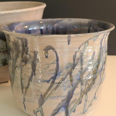 Lot 41: Artist Signed Studio Pottery Planters